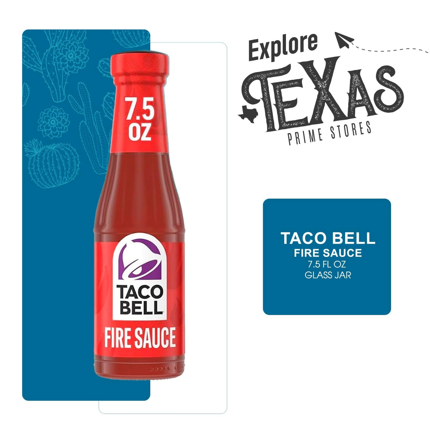 Taco Bell - Lavinia Essential Bundle: 4-Pack of Fire Sauce, 7.5 oz Glass Bottle + 1 Utility Prop.