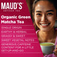 MAUDS Organic Matcha Green Tea Pods, 24ct, KCup Compatible, 100% Organic, Solar Energy Produced, Recyclable