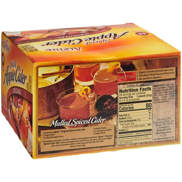 Prompt Prep Spiced Apple Cider Instant Drink Mix - 48 Packets  Spiced Apple Cider Instant Drink Mix 0.74 oz. Portion with Prompt Prep spoon