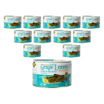 Stuffed Grape Leaves Dolmades with Rice Gourmet212 14.11 Ounces | Ready to Eat Vegan Rolls, Plant Based, Gluten Free, No Artific