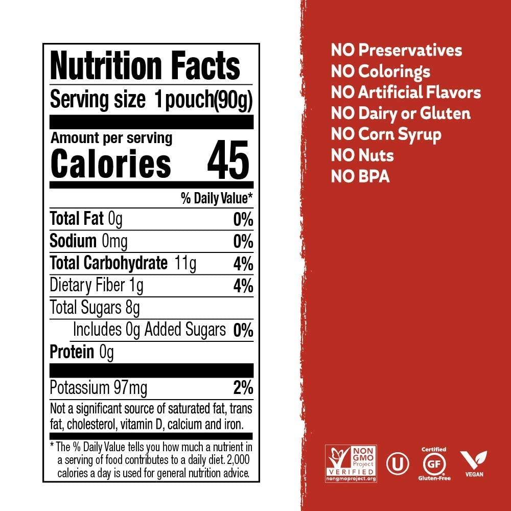 Buddy Fruits Pure Blended Fruit Snack To Go Apple And Strawberry Applesauce 3.2Oz (Pack Of 12) | 100% Real Fruit | No Sugar, Non Gmo, Vegan, Gluten Free, No Preservatives, Bpa Free, Certified Kosher