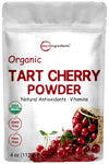Micro Ingredients Organic Tart Cherry Powder - 4 Ounce, Antioxidant, Uric Acid Cleanse, Supports Joint Health & Sleep Cycles