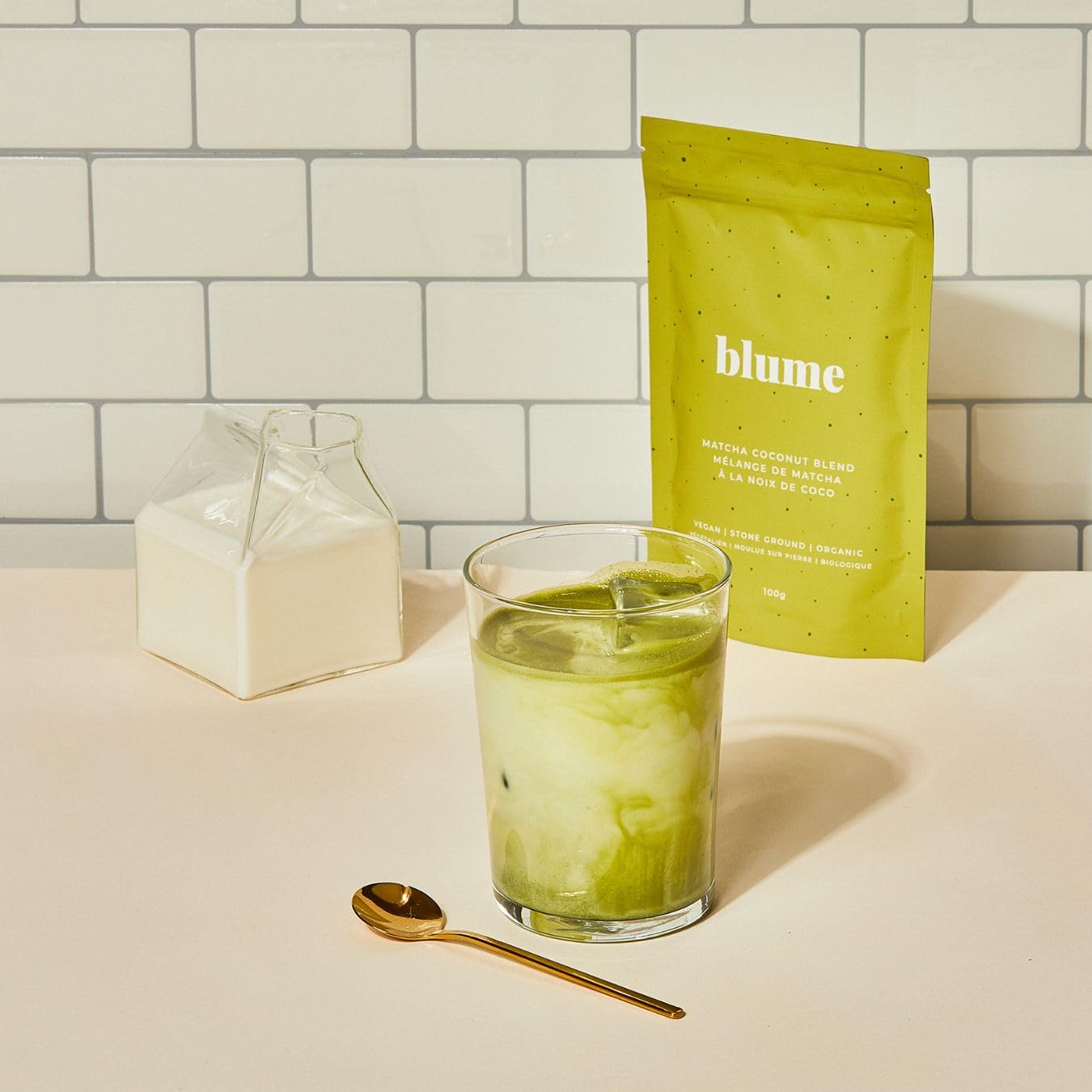 Blume Matcha Latte Powder - Organic Vegan, Sugar-Free, Natural Caffeine, 3.5 Ounce