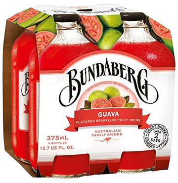 Bundaberg Sparkling Fruit Drink, guava, 127 fl oz, 4 count