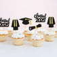 24 Pack 2025 Graduation Cupcake Toppers Class Of 2025 Graduation Uniform Graduate Graduation Hat Cupcake Picks For 2025 Graduati