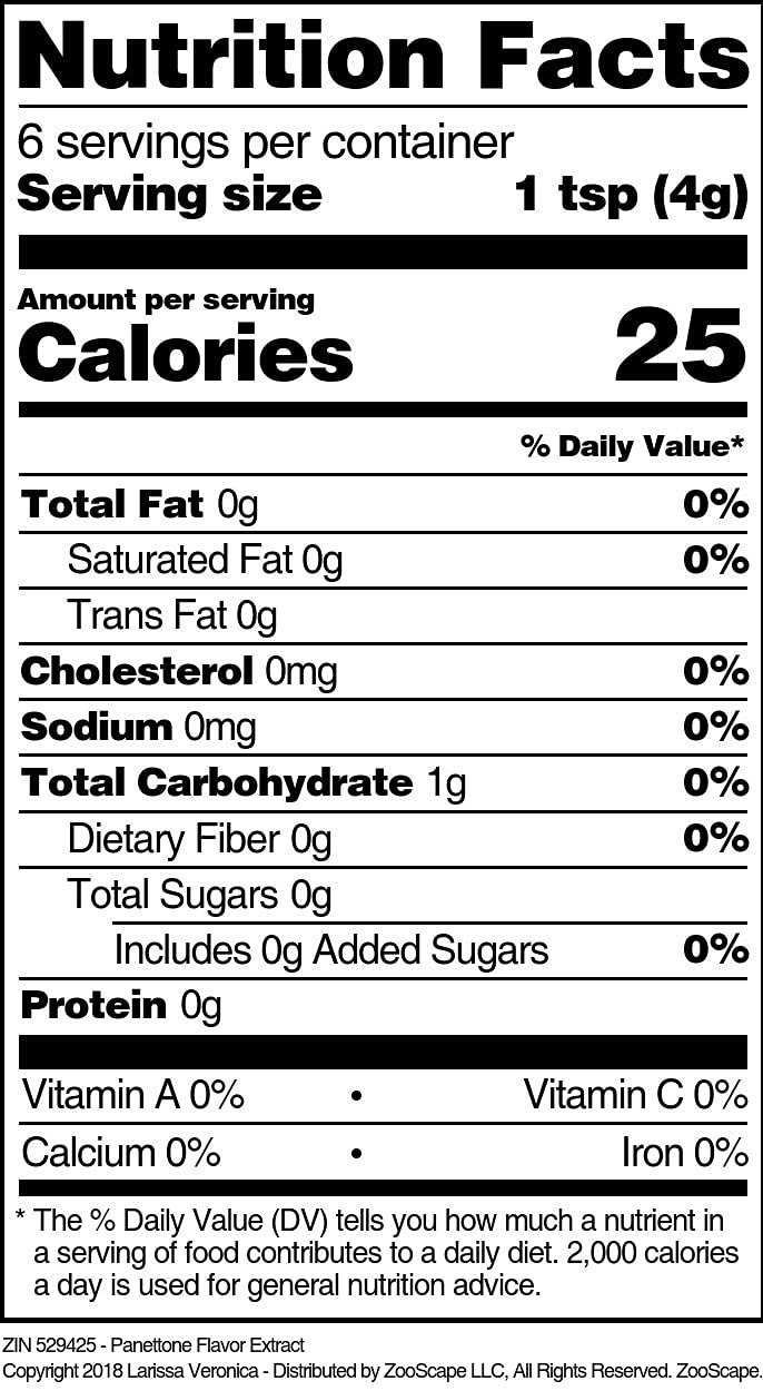 Larissa Veronica Panettone Flavor Extract, 1 oz, Ideal for Baking and Cooking