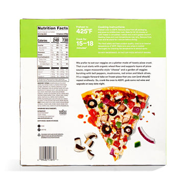 365 by Whole Foods Market, Vegan Ultimate Veggie thin crust pizza 13.7 Ounce