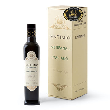Entimio Cortese - Tuscany Medium Extra Virgin Olive Oil Organic, Italian Olive Oil From Italy, 2024 Gold Award Winner, 400+ Mg/K
