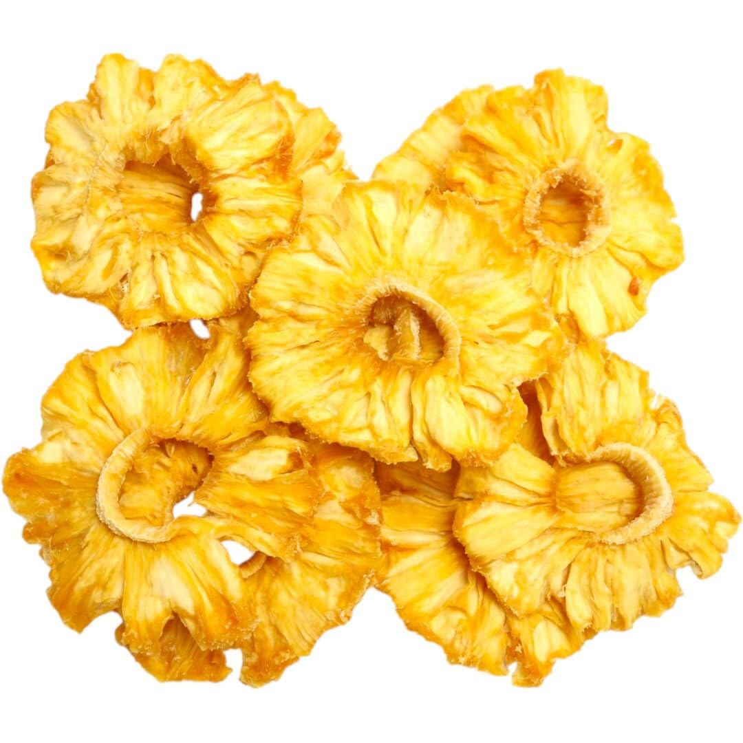 Anna and Sarah No Sugar Added Dried Pineapple Rings, 16 Oz, Vegan, Kosher, Unsweetened, Resealable Bag, Natural Fruit Snack