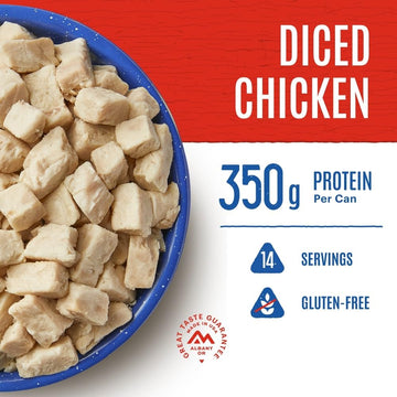 Mountain House Cooked Diced Chicken | Freeze Dried Survival & Emergency Food | #10 Can | Gluten-Free, 30235-Parent