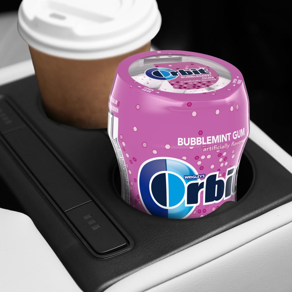 Orbit Bubblemint Sugar Gree Chewing Gum Bulk Pack, 55 Piece Bottle (Pack Of 4)