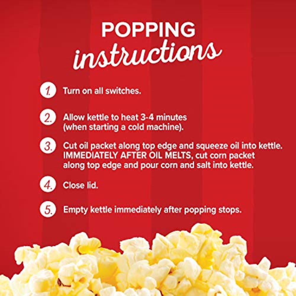 Orville Redenbachers All-In-One Popcorn Kit  with Kernels  Coconut Oil & Salt  for 6oz. Popcorn Machine  8oz. (Pack of 36)