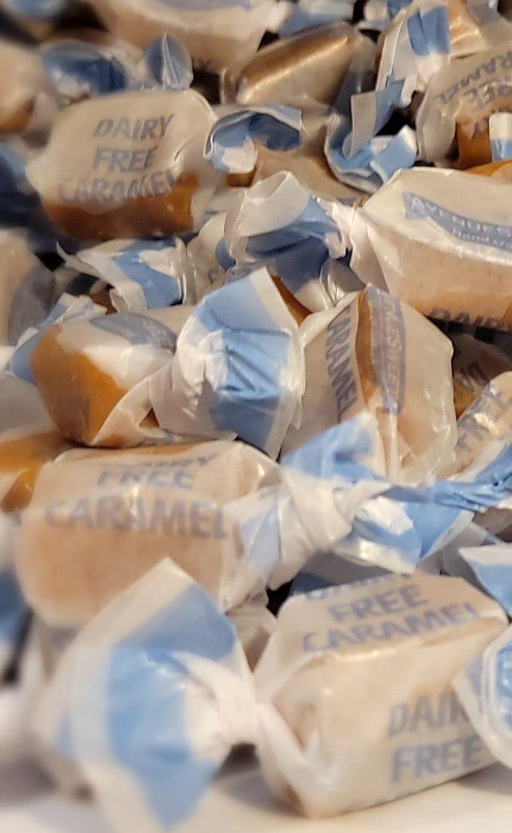 AvenueSweets Vegan Sea Salt Soft Caramels - Handcrafted Dairy Free - 2 x 5.2 oz Boxes - Individually Wrapped Treats