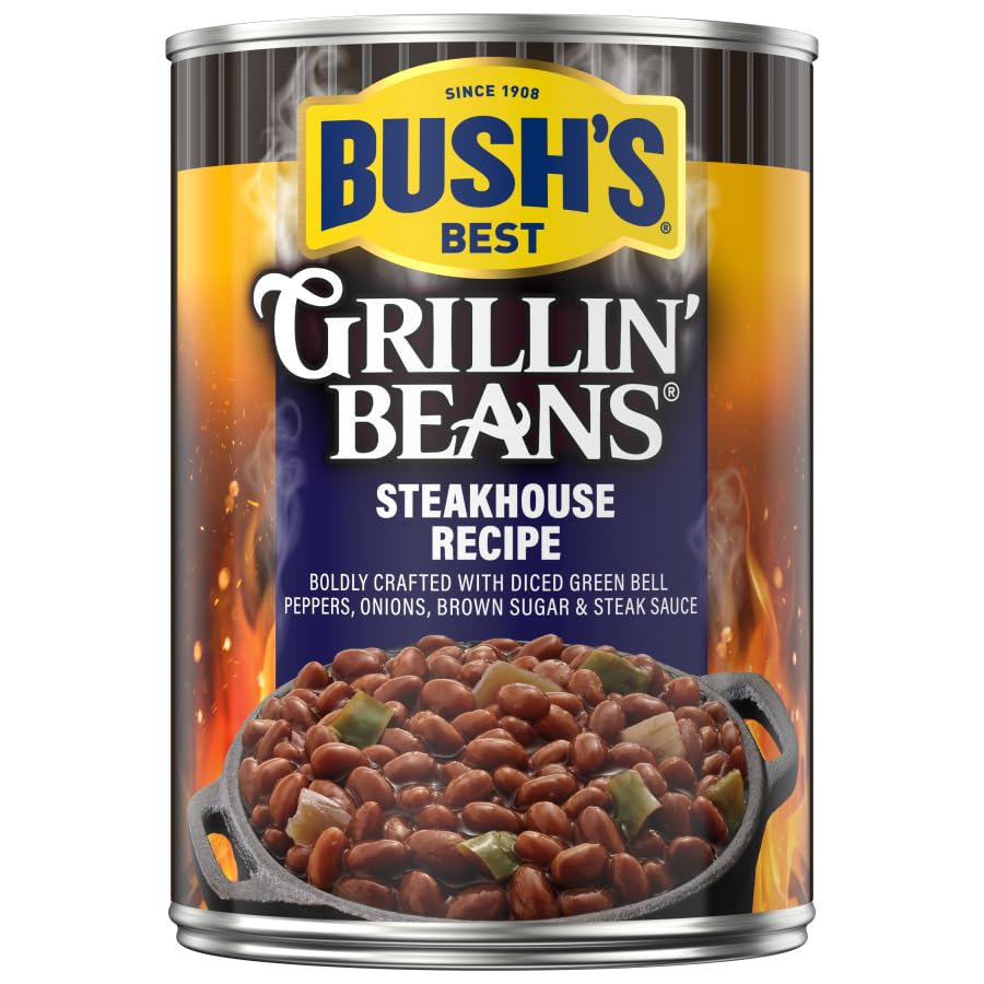 Bushs Best Steakhouse Recipe Grillin Beans 22 oz (Pack of 12)
