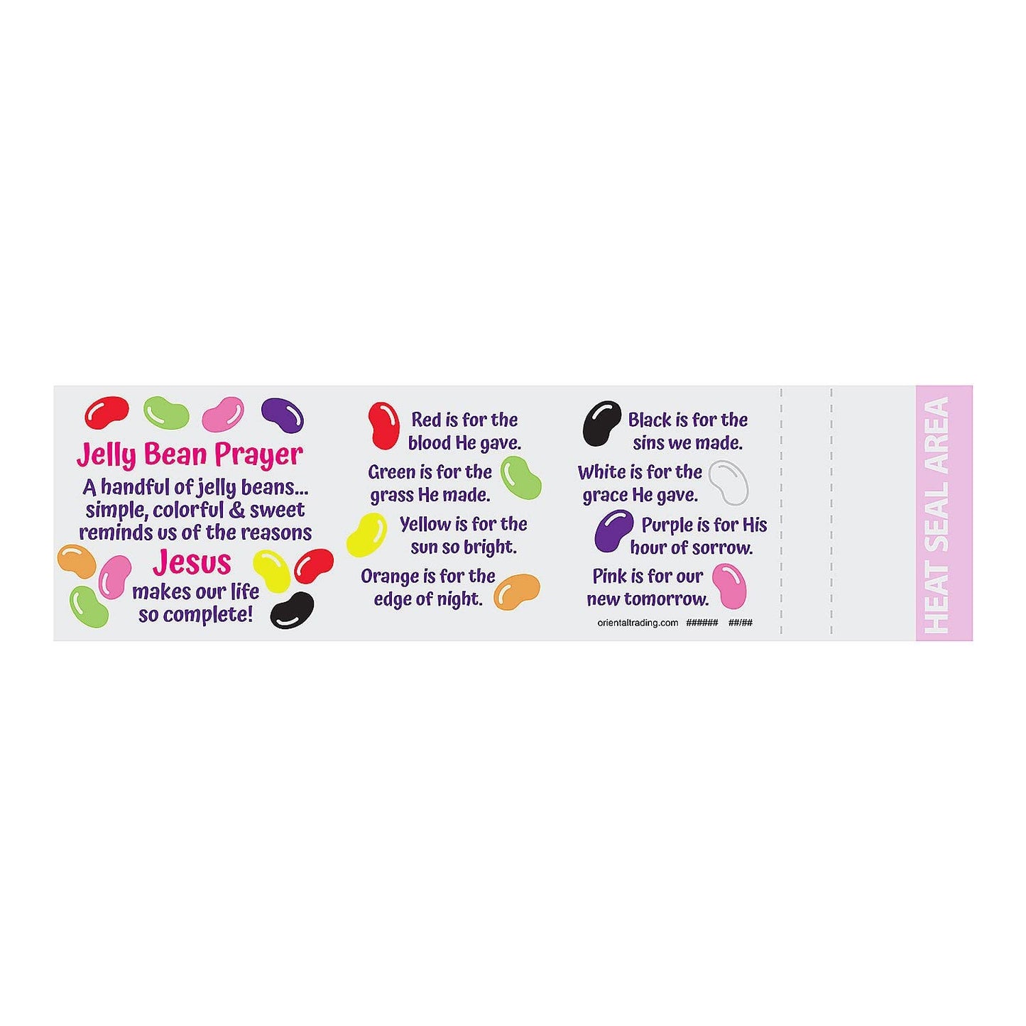 2 1/4'' Jelly Bean Prayer Bracelet-Filled Plastic Easter Eggs, 24 Pieces