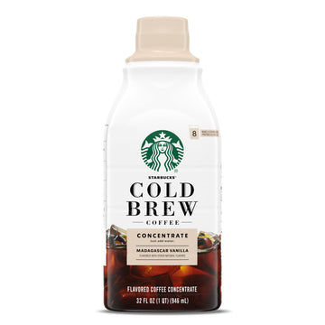 STARBUCKS Cold Brew Concentrate - Multi Serve 32oz Madagascar Vanilla (6 case)