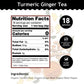 Buddha Teas Organic Turmeric Ginger Tea - Ou Kosher, Usda Organic, Ccof Organic, 18 Bleach-Free Tea Bags