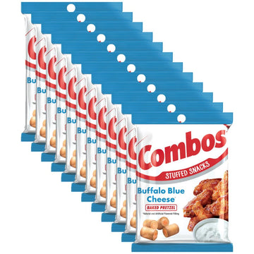 Combos Buffalo Blue Cheese Pretzel Baked Snacks 6.3-Ounce Bag (Pack Of 12)