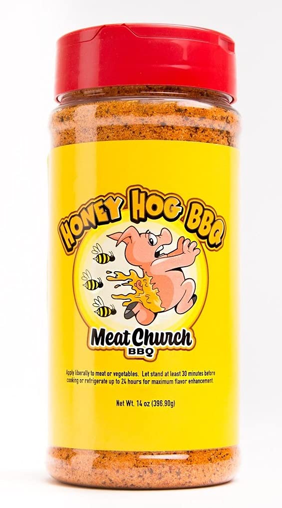 Meat Church BBQ Rub Combo: Honey Hog (14 oz) and Holy Gospel (14 oz) BBQ Rub and Seasoning for Meat and Vegetables, Gluten Free,