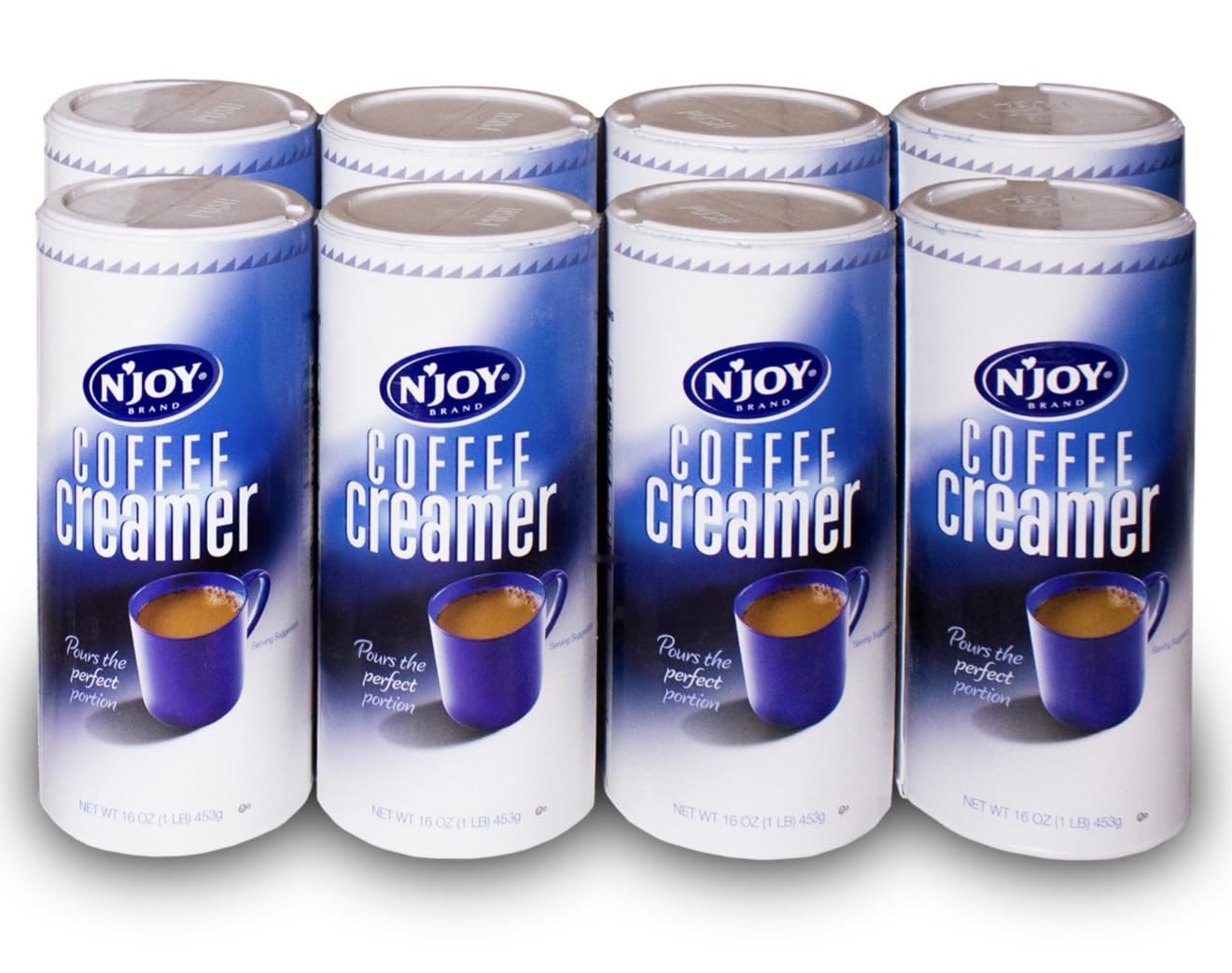Non-Dairy Coffee Creamer Powder - 16 oz Canisters (Pack of 8) - Kosher,