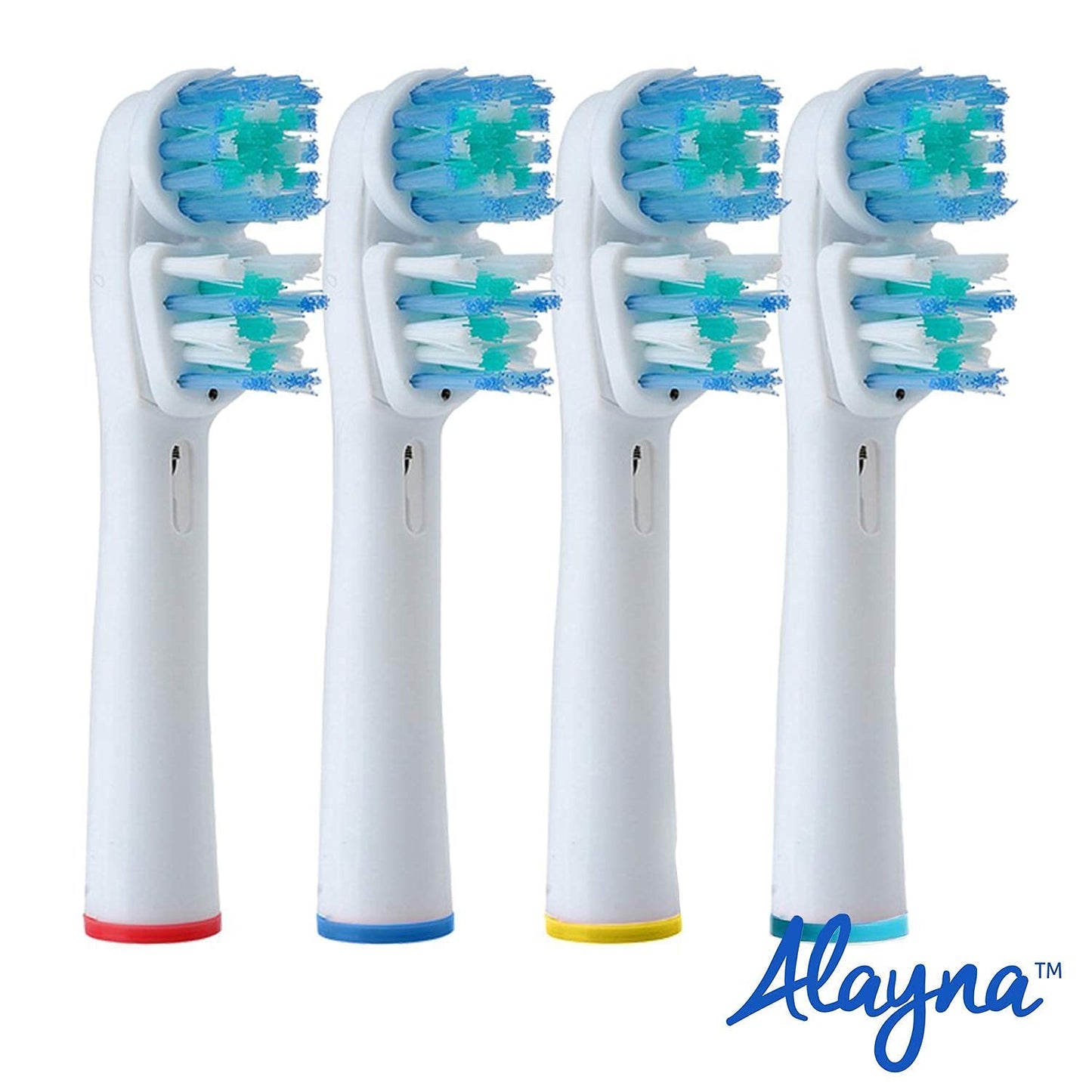 Replacement Brush Heads Compatible With Oral B- Double Clean Design, Pack Of 16 Generic Electric Toothbrush Replacement Heads- F