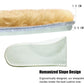 Abusa Sheepskin Insoles Women'S Premium Think Wool Fur Fleece Inserts Cozy & Fluffy 7