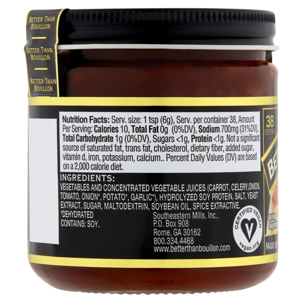 Better Than Bouillon All Vegetarian Base Variety Pack, 1 Seasoned Vegetable Base, 1 Mushroom Base, 1 Roasted Garlic Base, 1 Ital