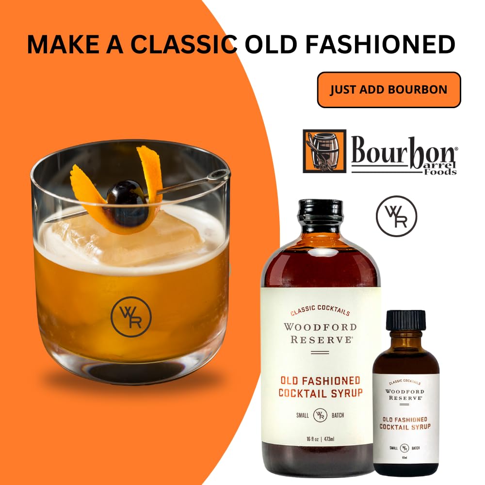 spirit-inspired flavor Barrel Foods Cocktail Syrup Duo - Mint Julep & Old Fashioned, 16 oz Each