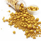Edible Pearl Sugar Sprinkles Gold Candy 120G/ 4.2Oz Baking Edible Cake Decorations Cupcake Toppers Cookie Decorating Ice Cream T