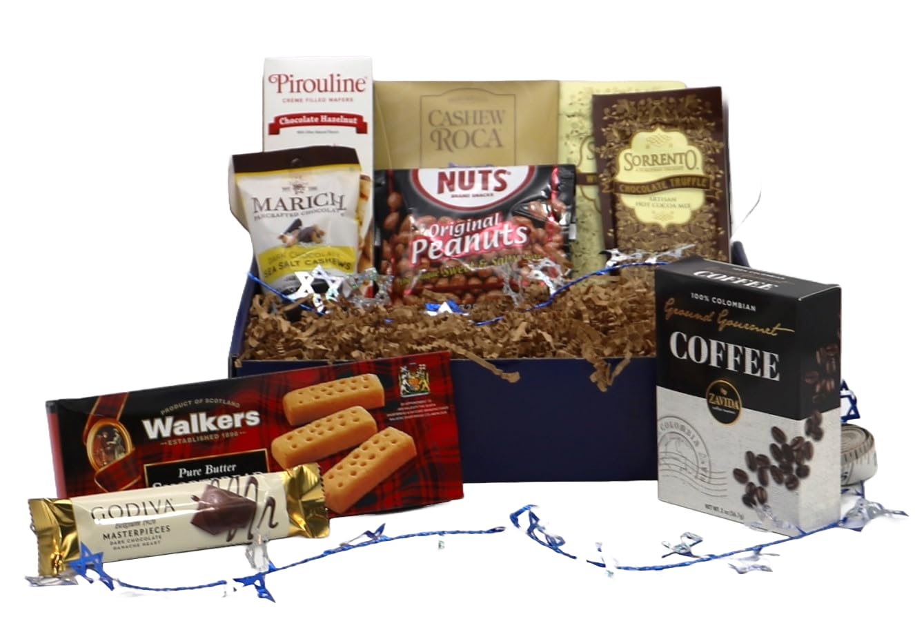 Gift Basket Village: The Eight Days Of Hanukkah Deluxe Gift Assortment - Gourmet Holiday Treats For Family, Friends & Business