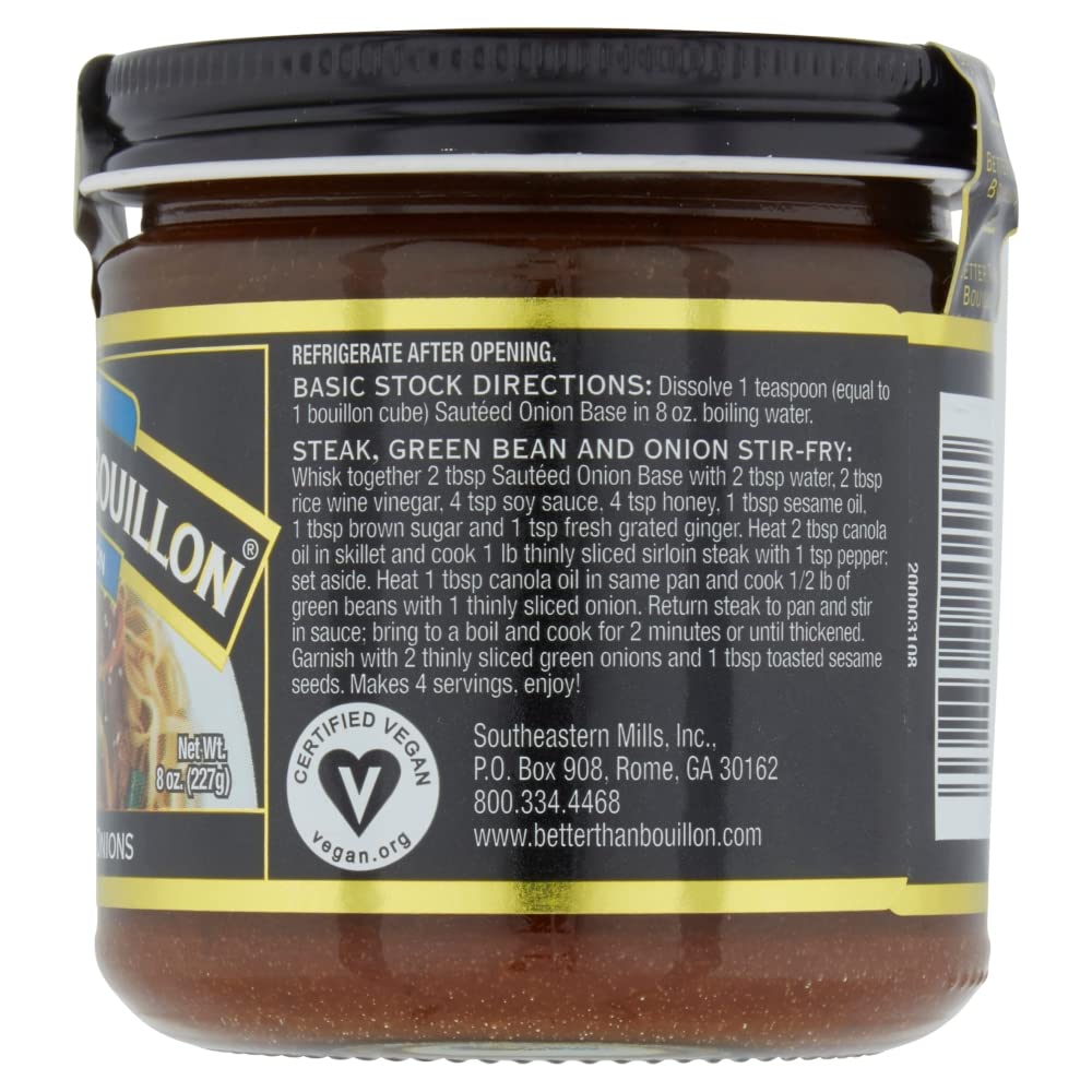 Better Than Bouillon Sauteed Onion Base, Blendable Flavor, 8 oz (Pack of 4)