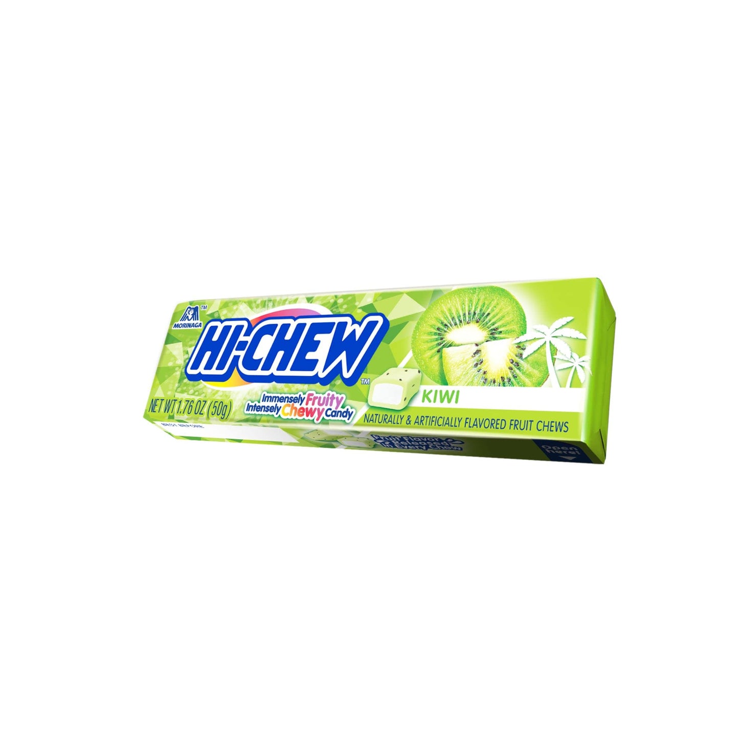 Hi-Chew Kiwi - Box Of 15 Sticks, 1.76Oz Ea | Unique Fun Soft & Chewy Taffy Candy | Immensely Juicy Exotic Fruit Flavors