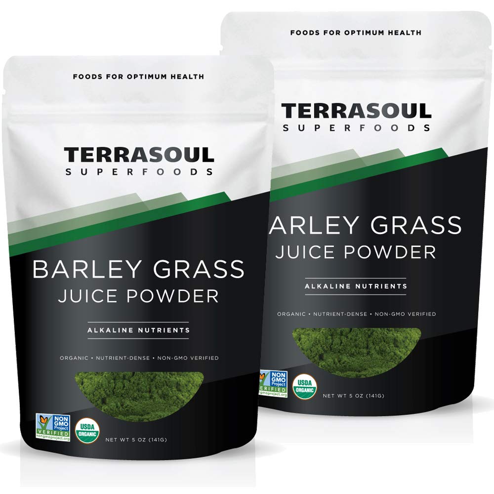 Terrasoul Superfoods Organic Barley Grass Juice Powder, 10 Oz - USA Grown | Made From Concentrated Juice | Superior to Barley Gr