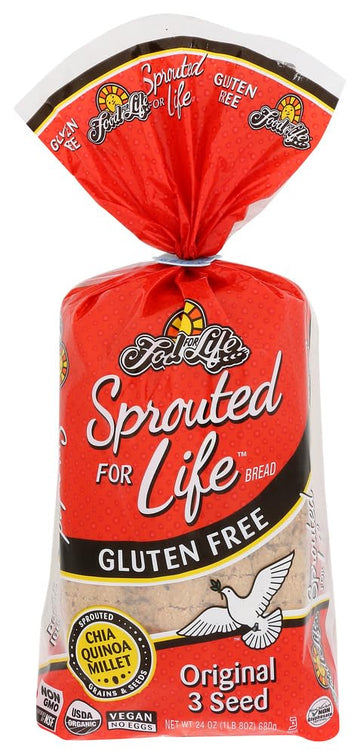 Food For Life Bread Gluten Free Sprouted Original, 24 Ounce (Pack of 6)
