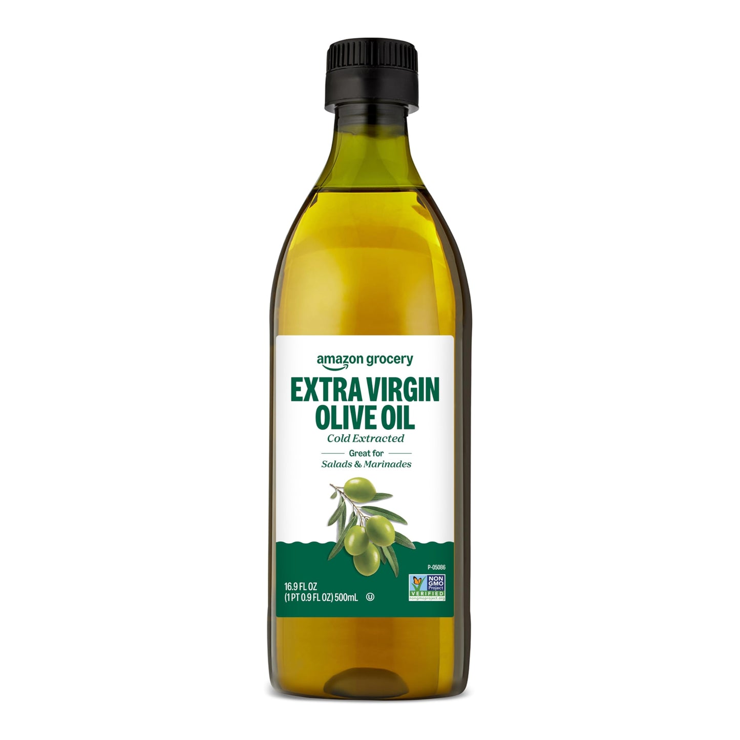 Amazon Grocery Extra Virgin Olive Oil, 16.9 Fl Oz, Packaging May Vary