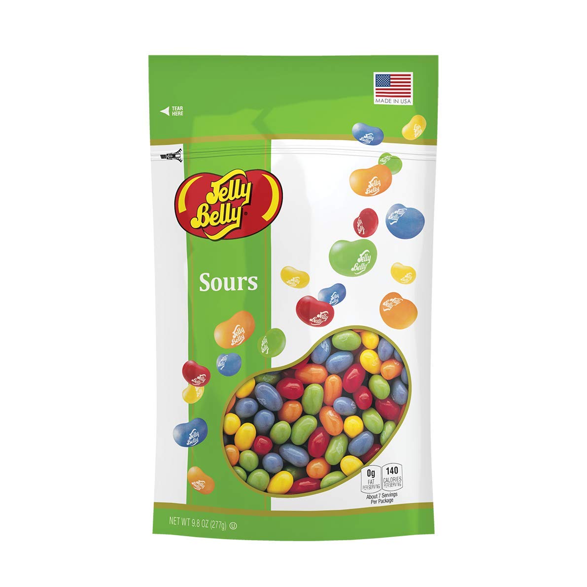 Jelly Belly Sours Jelly Beans, Sour Fruit Flavors, 9.8-Oz Stand-Up Pouch