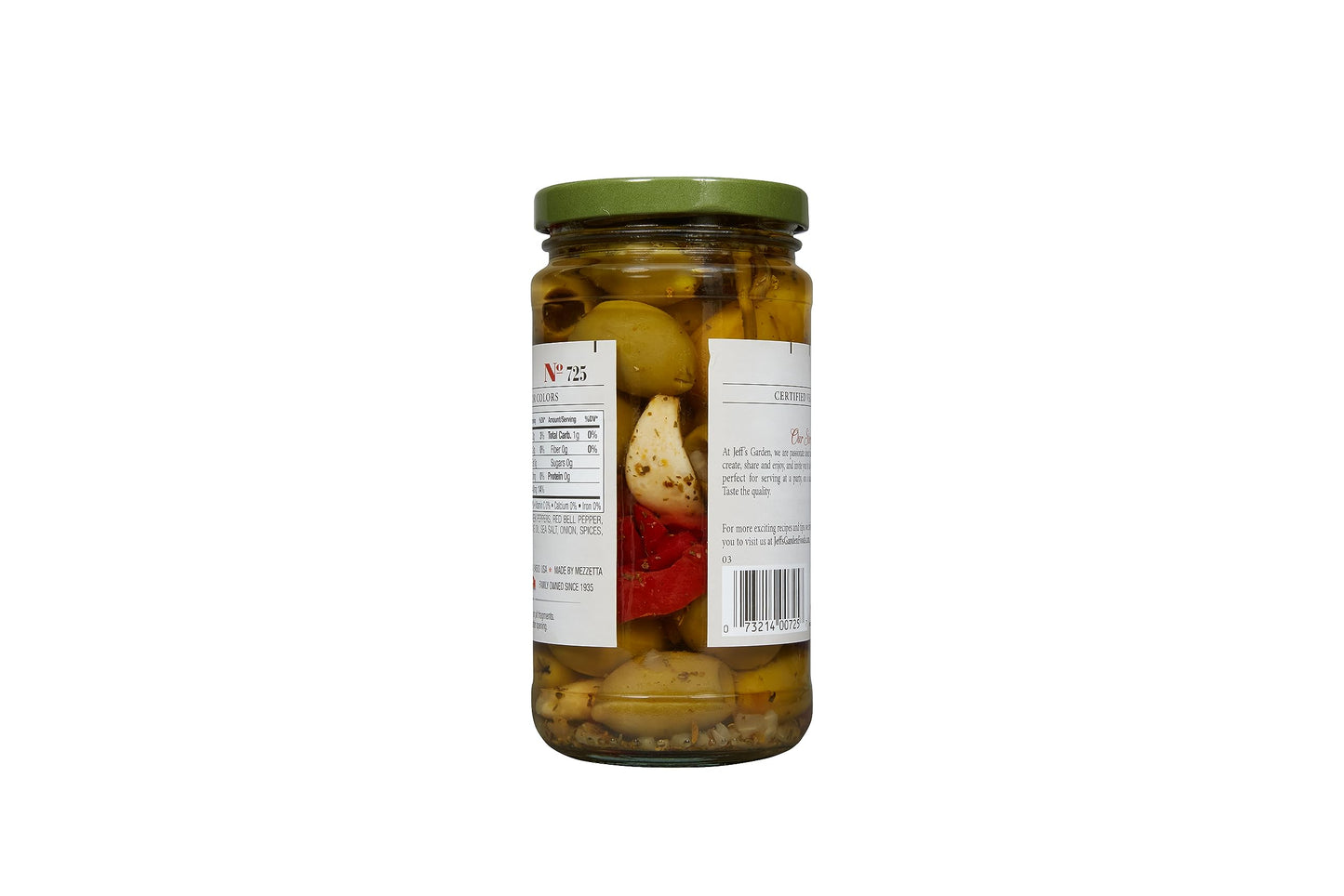 Jeff'S Garden Spicy Italian Olive Antipasto | Non-Gmo, Gluten Free, Keto, Vegan | 12 Fluid Ounce Jar (Pack Of 6)