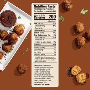 Jack & Annies, Jackfruit Meatballs Classic, 9.6 Ounce