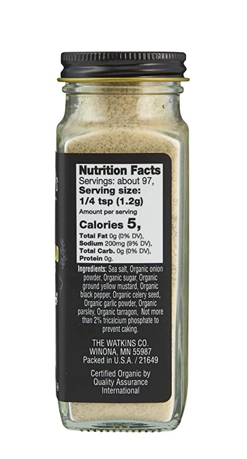 Watkins Gourmet Organic Spice Jar Potato Salad Seasoning Non-Gmo Kosher 4.1 Oz. Bottle 1-Pack