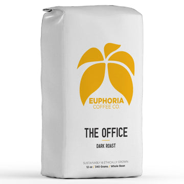EUPHORIA COFFEE CO. The Office Whole Bean Coffee - Dark Roast | 12oz Bag (1 Pack)