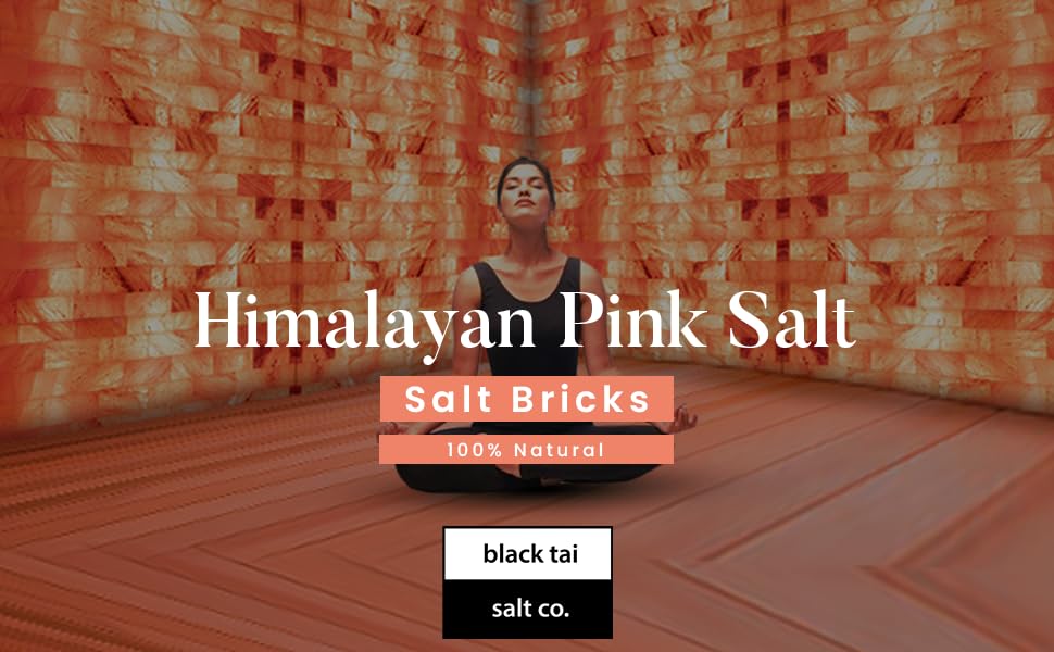 Set Of 6-4''X8''X2'' Himalayan Salt Bricks Exclusively By The Black Tai Salt Co.