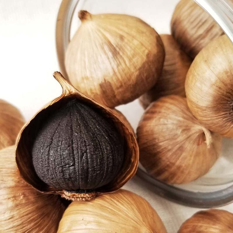 Orsky Whole Black Garlic, Fermented for 90 Days, 8.82 Oz (250g), Non-Additives, High in Antioxidants, Ready to Eat Snack
