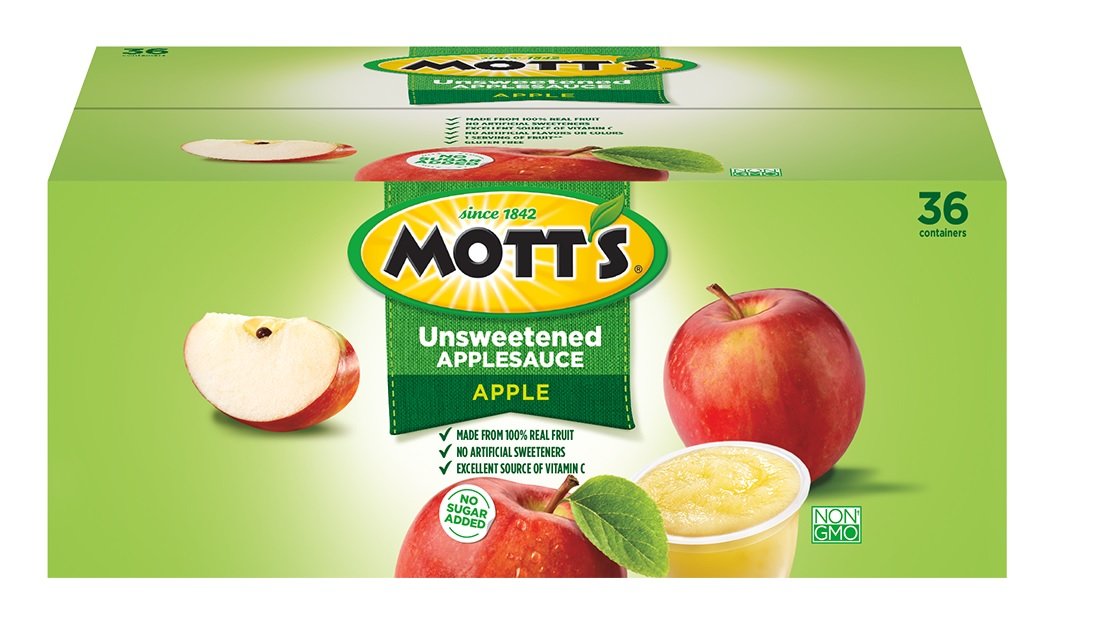 Motts Organic No Sugar Added Apple Sauce, 3.9 Ounce, 36 Count (14800003840)