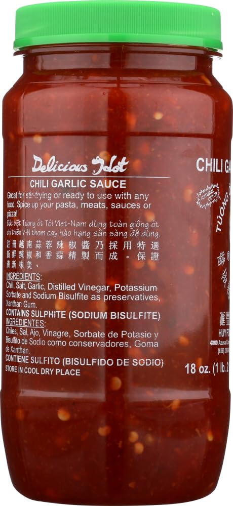 Huy Fong, Hot Chili Garlic Sauce, 18 Oz