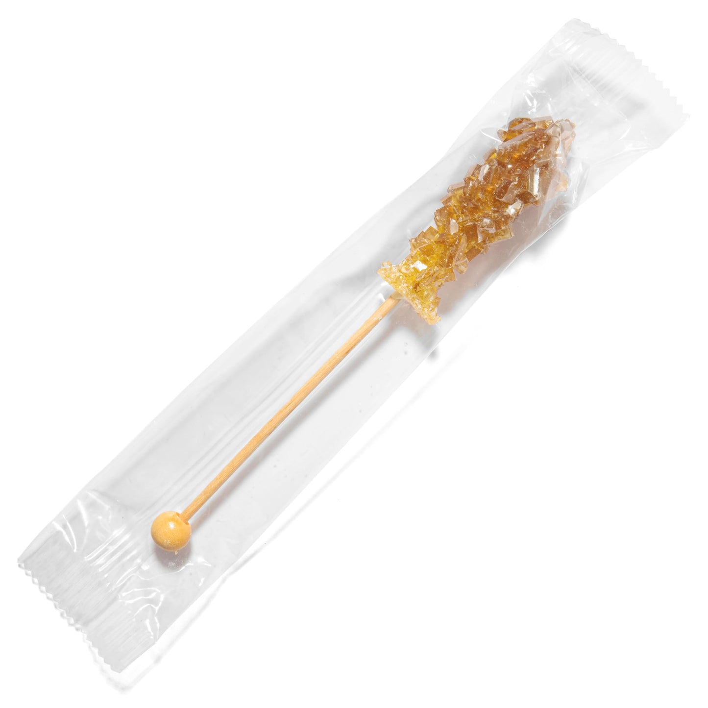 Candy Envy - Amber Caf   Sugar Sticks Mini Rock Candy - 18 Individually Wrapped Amber Treats - Original Sugar Flavored Coffee St