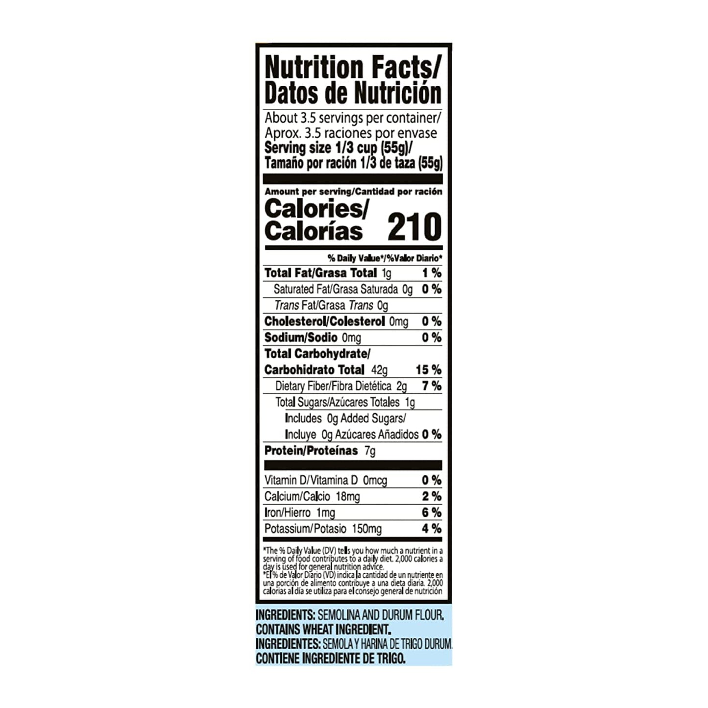 La Moderna, Fideos, Pasta, Hecha Con Sémola De Trigo Durum, Enriquecida Con Vitaminas Y Hierro, 7 Oz, Pack De 20