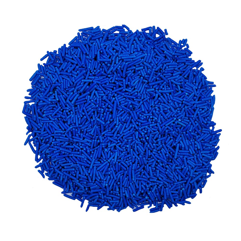 Homankit Blue Jimmies Sprinkles Edible Sprinkle Candy Soft Jimmies Toppings For Ice Cream, Cupcake, Cake, Cookie, Dessert Decora