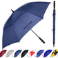 Baraida Golf Umbrella Large 62/68/72 Inch, Extra Large Oversize Double Canopy Vented Windproof Waterproof Umbrella, Automatic Open Golf Umbrella For Men And Women And Family.(62 Inch,Navy Blue)