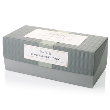 Tea Forte Presentation Box Tea Sampler Gift Set, 20 Assorted Variety Handcrafted Pyramid Tea Infuser Bags (Black Tea)