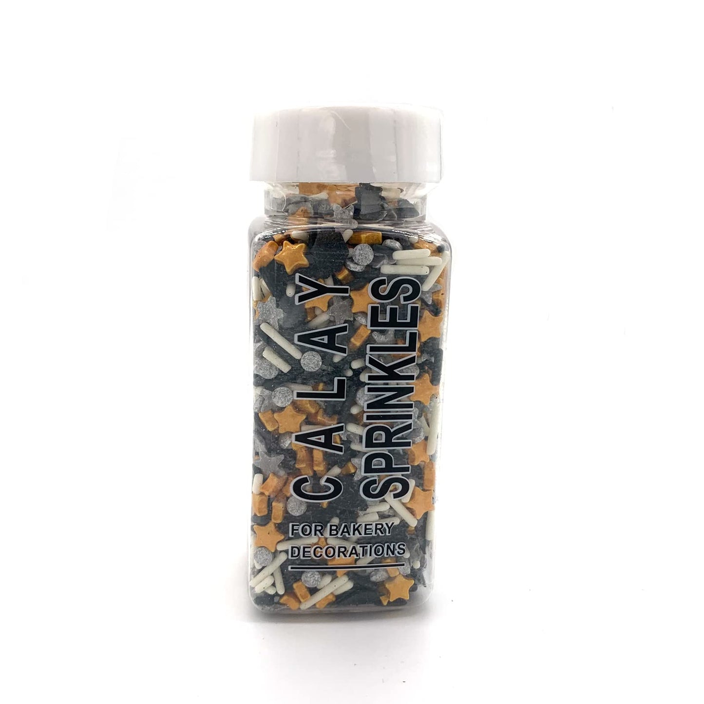 Gold Silver Black Candy Sprinkles Cupcake Cake Toppers Mixed Shape,Graduation Season Candy Sprinkles Shaker Jar Wedding Shower P
